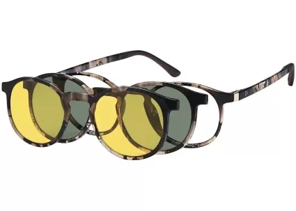 Lunette de vue Polar Double Clip  Mixte - Ultem + Clip magnétique solaire polarisée + Clip de conduite de nuit - OCP545_C3 - OSM