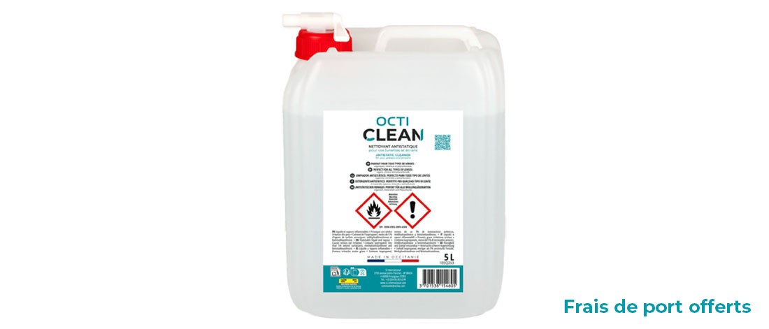 Octika - Recharge bidon 5L - Nettoyant lunettes OctiClean