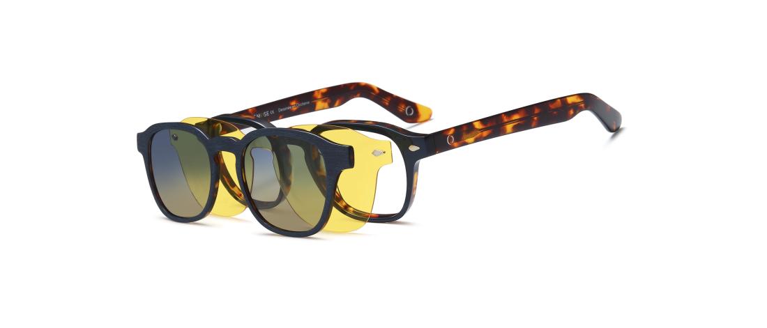 Lunette de vue Polar Clip  Homme - Acétate + Clip magnétique solaire polarisé - OCP597_C2 - OSMOSE - Octika