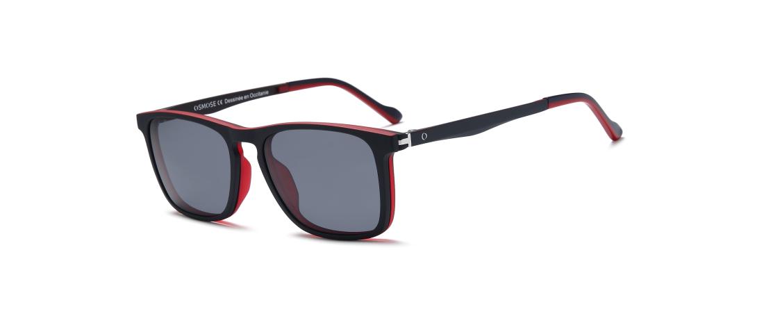 Lunette de vue Polar Double Clip  Homme - Ultem + Clip magnétique solaire polarisée + Clip de conduite de nuit - OCP640_C4 - OSM