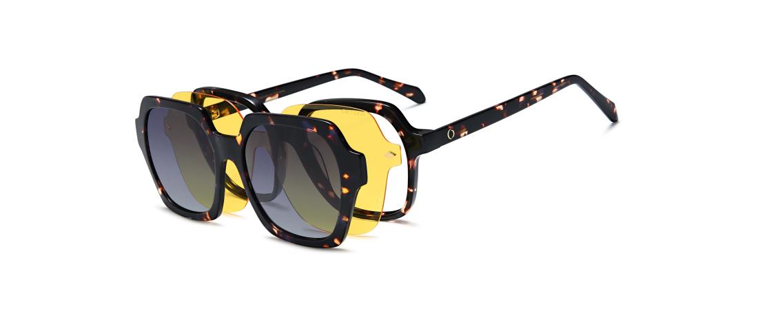 Lunette de vue Polar Clip  Femme - Acétate + Clip magnétique solaire polarisé - OCP630_C4 - OSMOSE - Octika