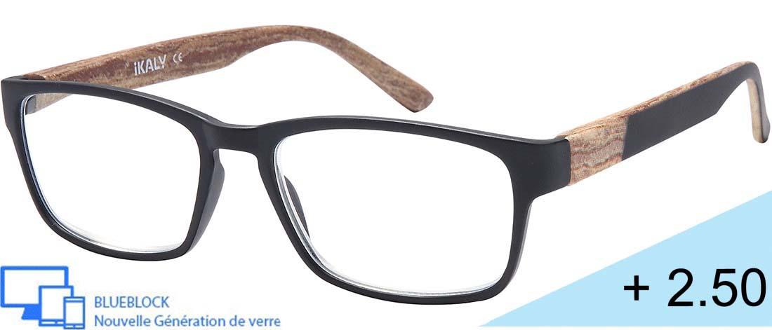  Men's Reading Glasses - AU_C1_250 - injected plastic (CP/TR90) - Anti-blue light -  blueblock pre-mounted reading Optics - IKAL