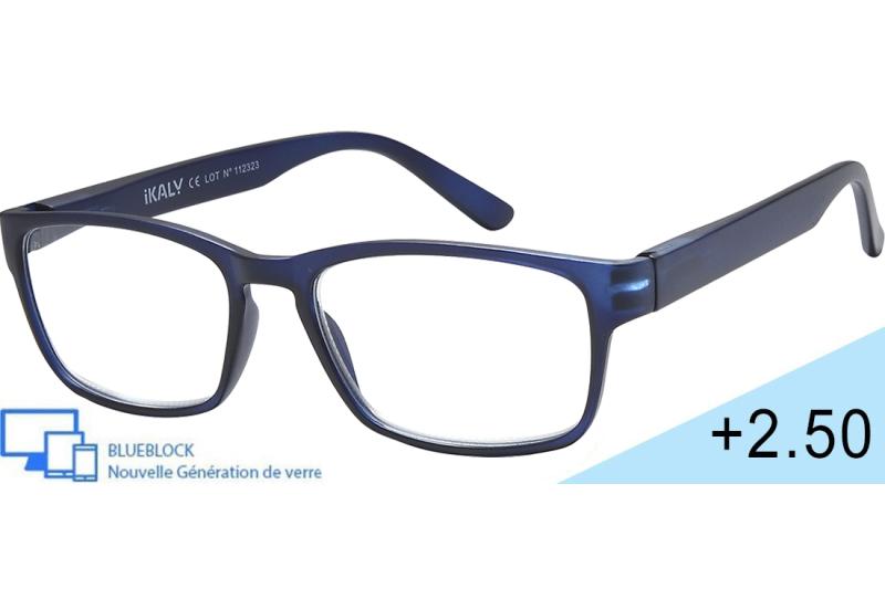  Men's Reading Glasses - AU_C3_250 - injected plastic (CP/TR90) - Anti-blue light -  blueblock pre-mounted reading Optics - IKAL