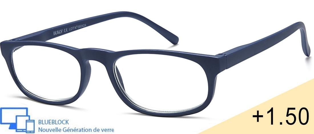 Men's Reading Glasses - LO_C1_150 - injected plastic (CP/TR90) - Anti-blue light -  blueblock pre-mounted reading Optics - IKAL