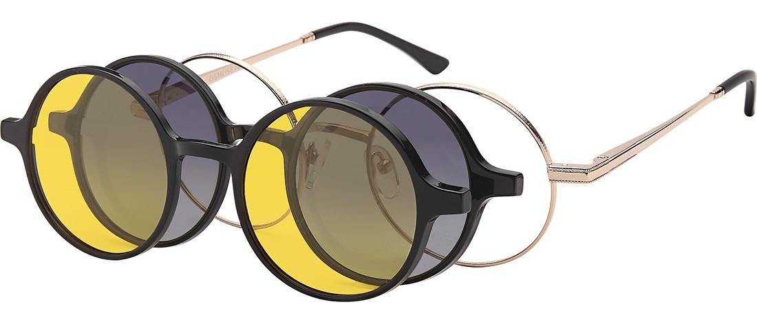  Women's Polar Clip Eyeglasses - Metal + Polarized Solar Magnetic Clip - OCP546_C2 - Osmose Eyewear - Octika