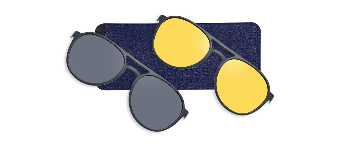  Men's Polar Clip Eyeglasses - Metal + Polarized Solar Magnetic Clip - OCP567_C3 - Osmose Eyewear - Octika