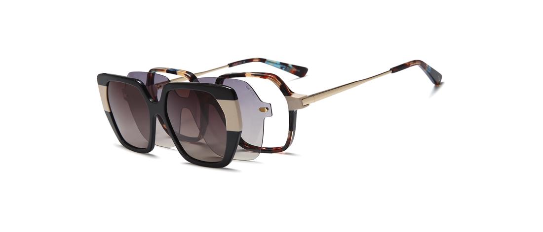 Polar Clip eyewear  Women - Acetate + Polarized solar magnetic clip - OCP620_C3 - OSMOSE - Octika
