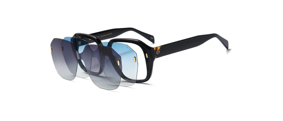 Polar Clip eyewear  Women - Acetate + Polarized solar magnetic clip - OCP610_C1 - OSMOSE - Octika