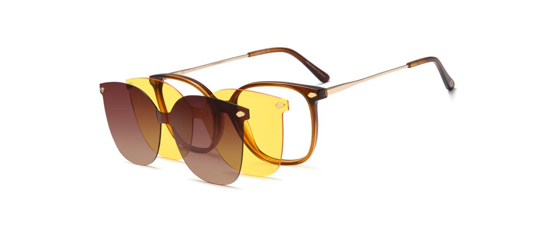 Polar Clip eyewear  Women - Acetate + Polarized solar magnetic clip - OCP562_C2 - OSMOSE - Octika