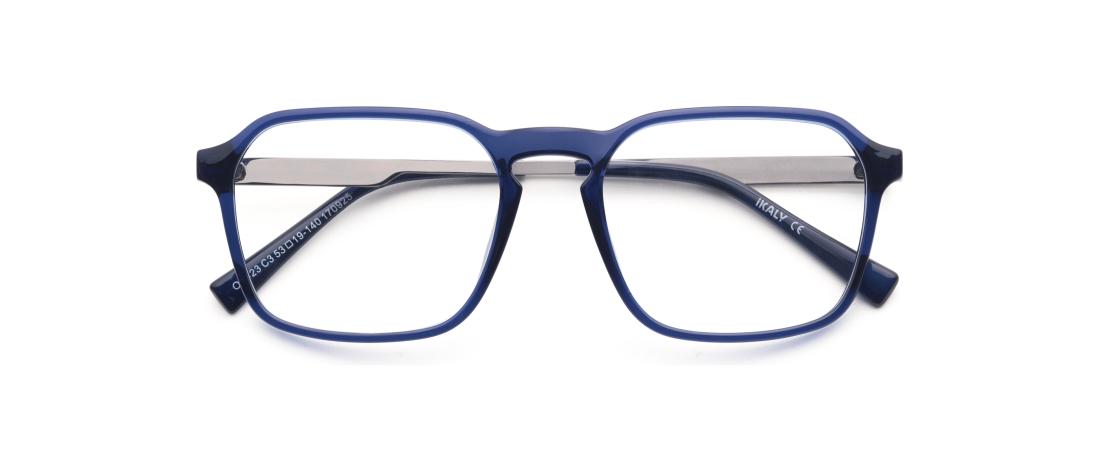 Montura Optica  Hombre - Azul marino y pistola - OP423_C3 - Ikaly - Octika