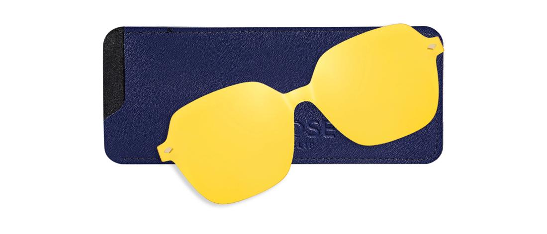 Clip Magnetico Giallo da Guida Notturna  Donna - Ultem - OCP630_CLIP_DRIVE- Octika