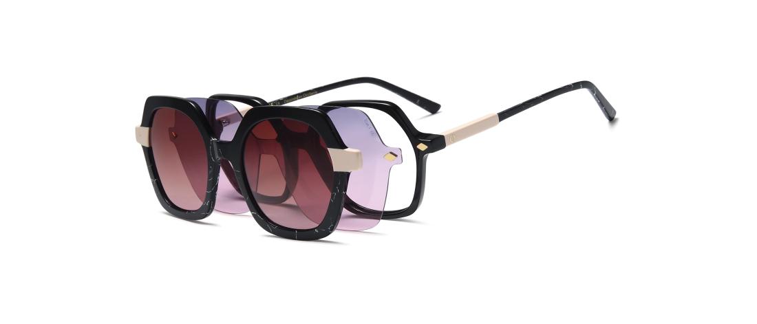 Occhiali da vista Polar Clip  Donna - Acetato + Clip magnetica da sole polarizzata - OCP623_C1 - OSMOSE - Octika