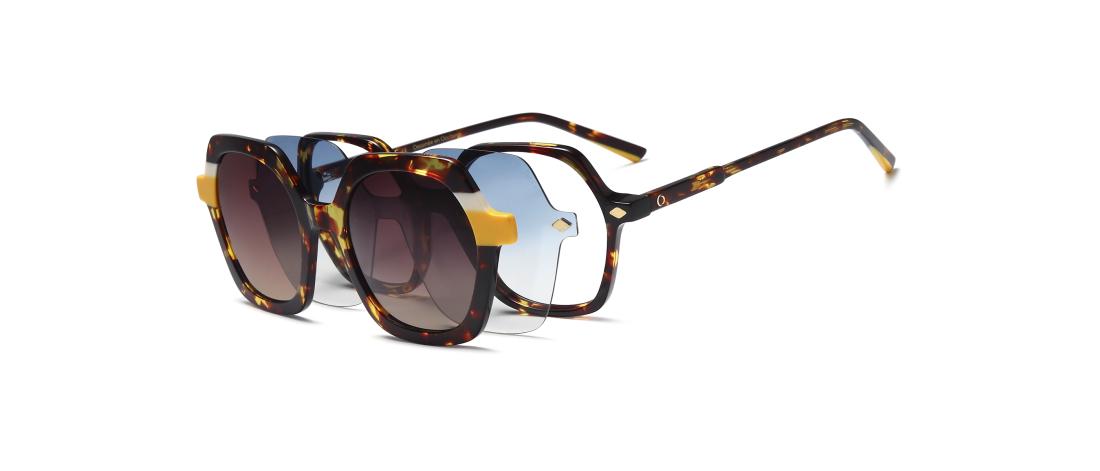 Occhiali da vista Polar Clip  Donna - Acetato + Clip magnetica da sole polarizzata - OCP623_C2 - OSMOSE - Octika
