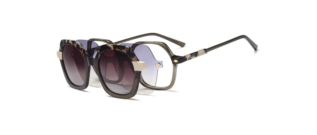 Occhiali da vista Polar Clip  Donna - Acetato + Clip magnetica da sole polarizzata - OCP623_C3 - OSMOSE - Octika