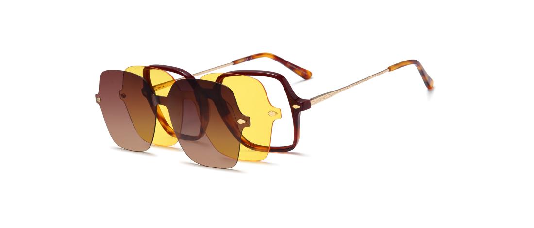Occhiali da vista Polar Clip  Donna - Acetato + Clip magnetica da sole polarizzata - OCP563_C3 - OSMOSE - Octika