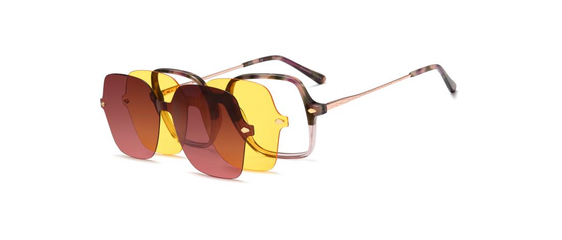 Occhiali da vista Polar Clip  Donna - Acetato + Clip magnetica da sole polarizzata - OCP563_C1 - OSMOSE - Octika