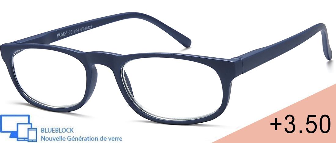Óculos lupa de leitura Blueblock  Homem - LO_C1_350 - Plástico (CP/TR90) - Anti-luz azul - Ótica pré-montada Blueblock - IKALY -