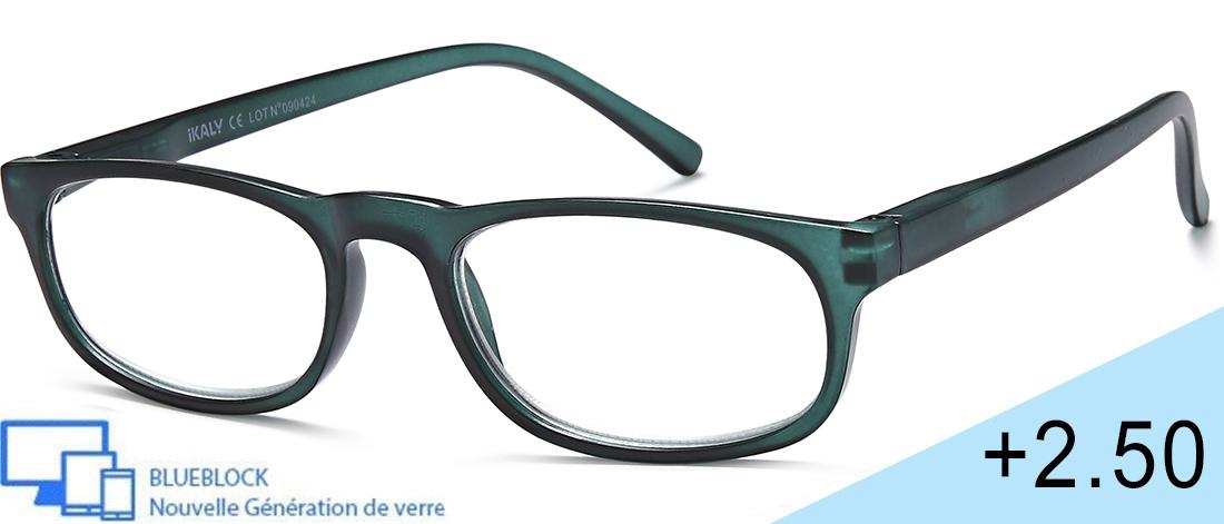 Óculos lupa de leitura Blueblock  Unissexo - LO_C2_250 - Plástico (CP/TR90) - Anti-luz azul - Ótica pré-montada Blueblock - IKAL