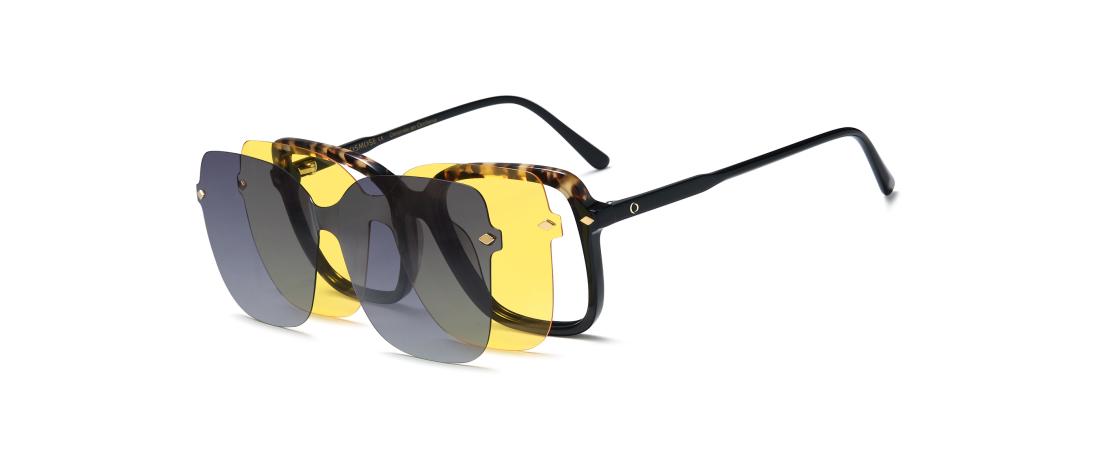 Óculos graduados Polar Clip  Mulher - Acetato + Clip solar magnético polarizado - OCP651_C4 - OSMOSE - Octika