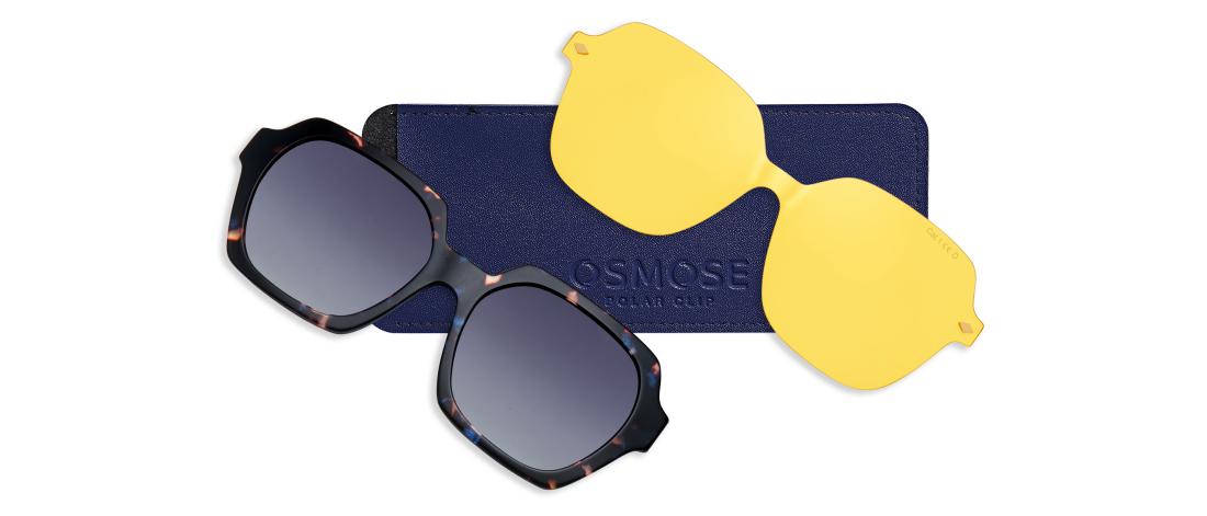 Óculos graduados Polar Clip  Mulher - Acetato + Clip solar magnético polarizado - OCP630_C4 - OSMOSE - Octika